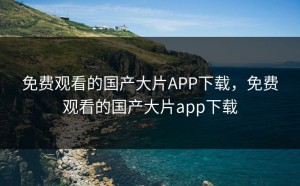 免费观看的国产大片APP下载，免费观看的国产大片app下载