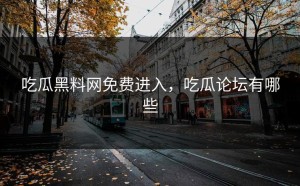 吃瓜黑料网免费进入，吃瓜论坛有哪些